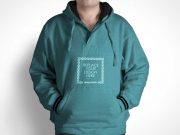 Men's Hoodie Sweater PSD Mockup Front View