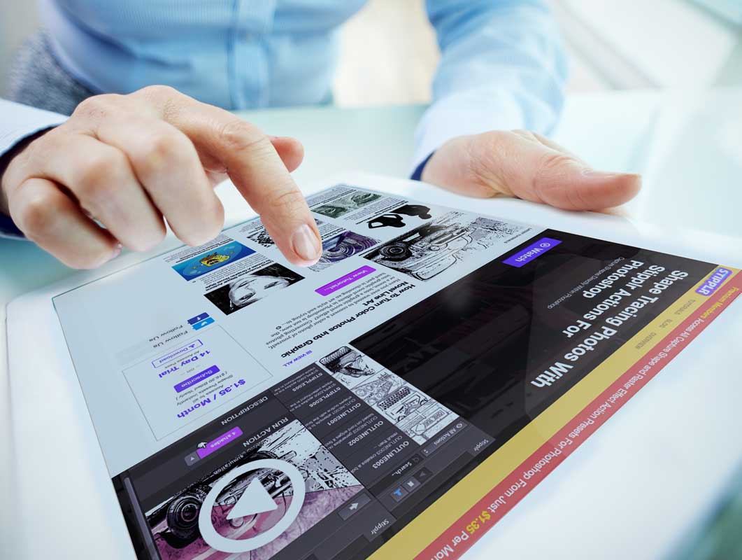 Person Using iPad PSD Mockup With Hands