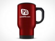 Steel Thermos Mug PSD Mockup