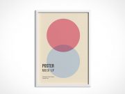 Wall Mounted Poster PSD Mockup Smart Objects
