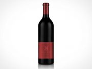 Wine Bottle PSD Mockup Red Bordeaux Silhouette
