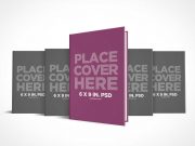 6 x 9 Hardcover Book Series Presentation PSD Mockup