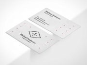 Business Card PSD Mockup Isometric Front And Back