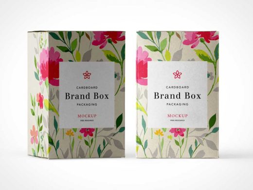 Cosmetic Box Packaging Mockup