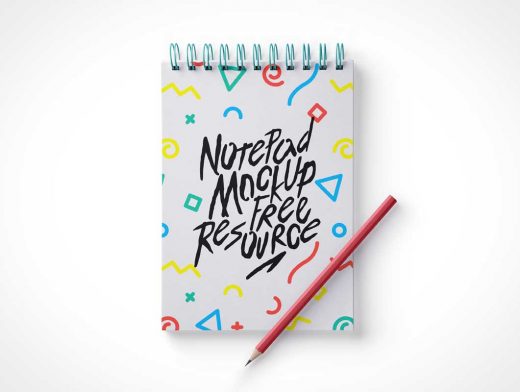 A Ringed Notepad Mockup for Sketching