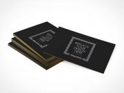 Stacked Business Cards PSD Mockup