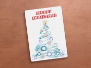 Holiday Greeting Card Cover PSD Mockup