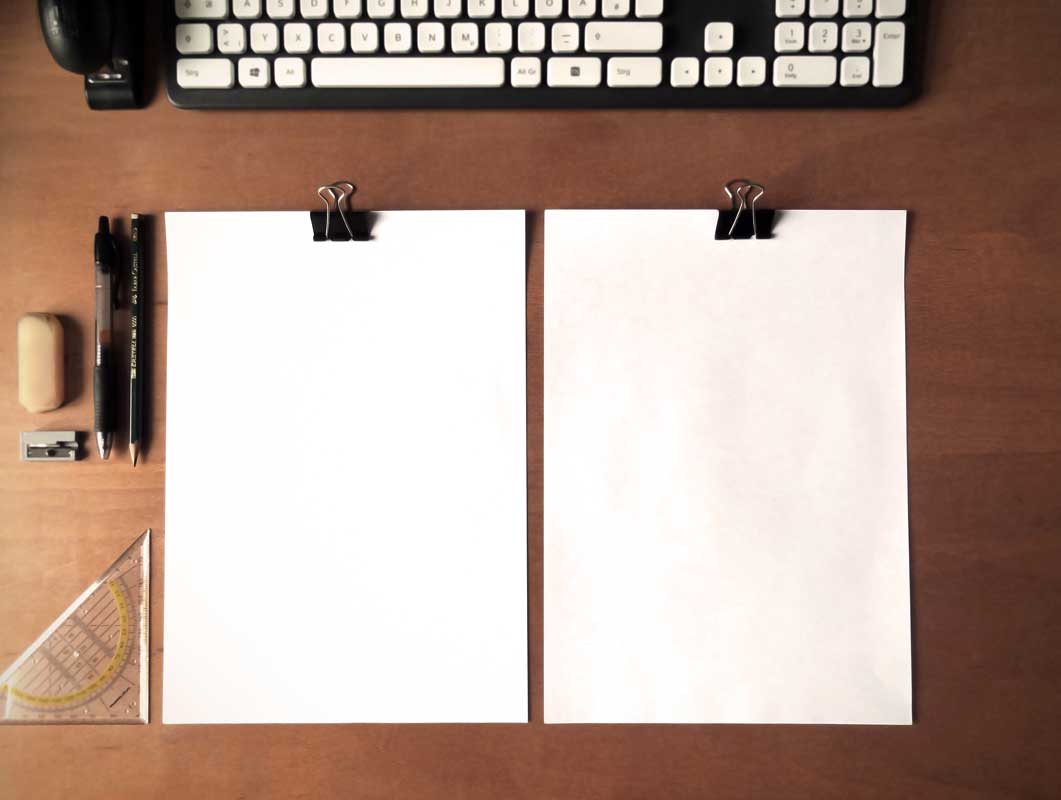 CV Resume On Simple Din A4 Format Paper PSD Mockup