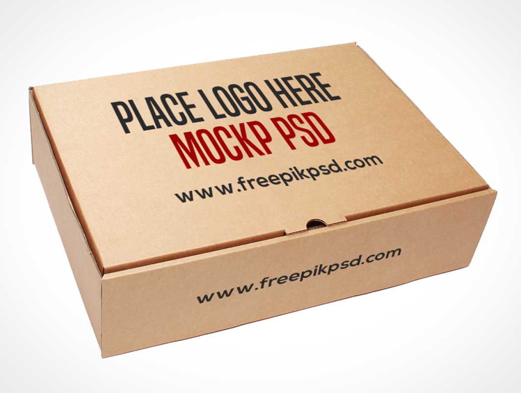 Download Free Cardboard Box PSD Mockup Template - PSD Mockups