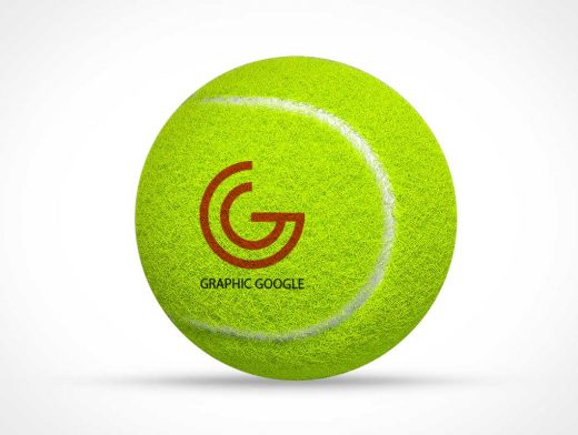 Free Tennis Ball Logo Branding PSD Mockup