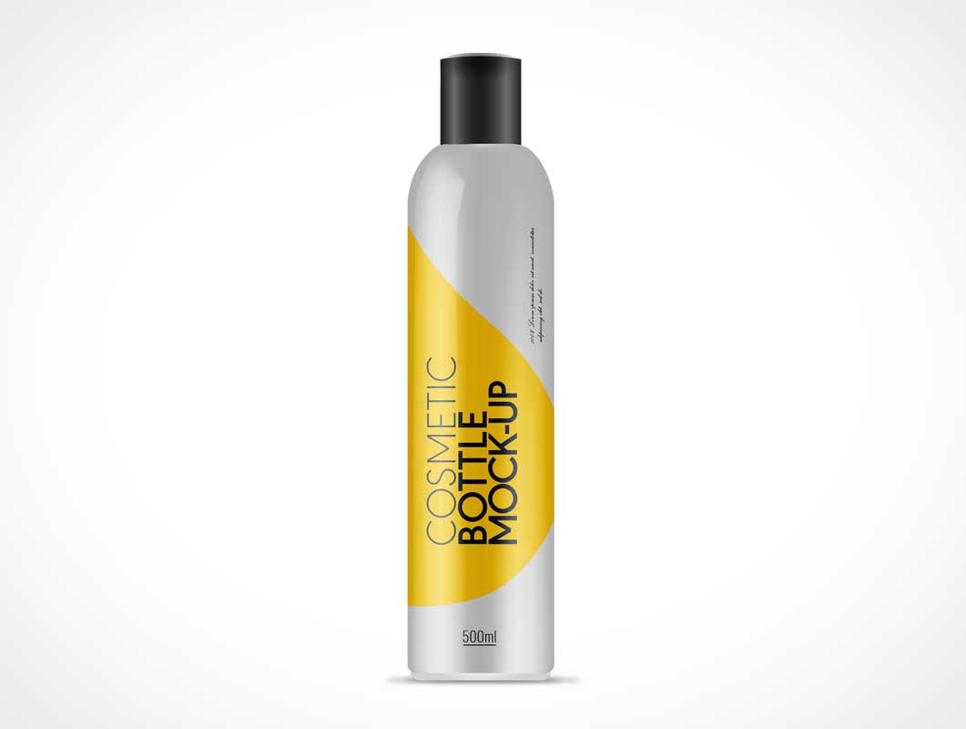 Photo Realistic Cylinder Cosmetic Bottle PSD Mockup