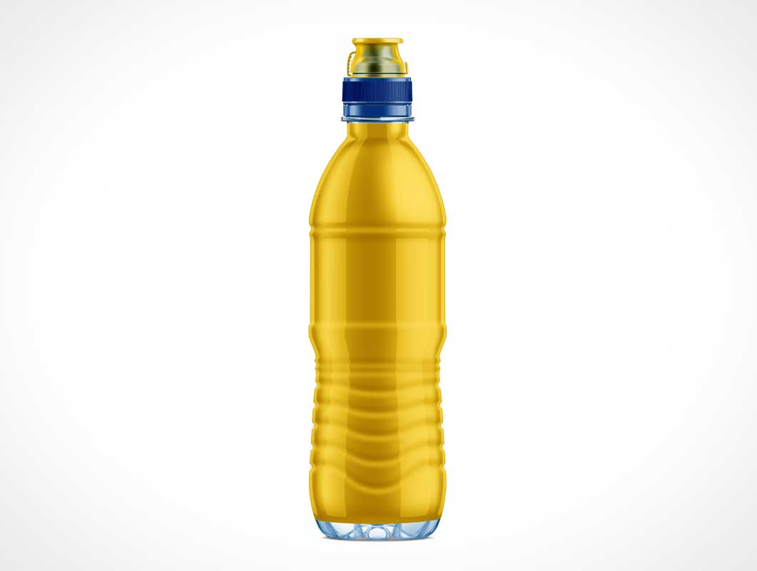 Plastic Water Bottle With Spout PSD Mockup