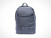 School Backpack Bag With Front Pocket PSD Mockup