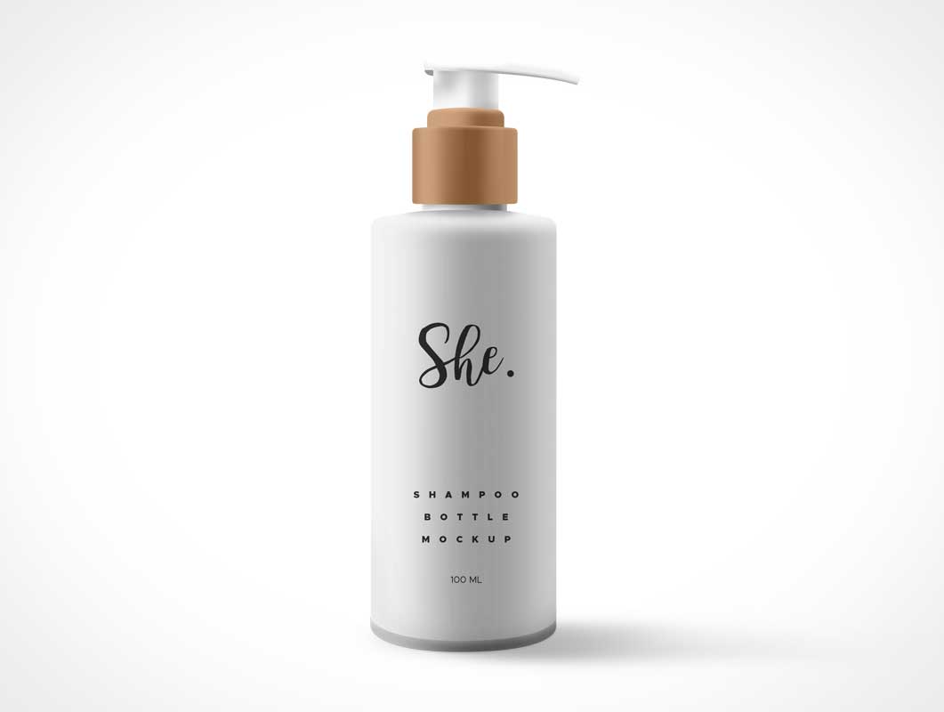 Shampoo Bottle Packaging PSD Mockup