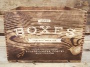 Vintage Wood Boxes Logo PSD Mockup