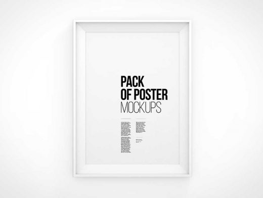 A3 Multiple Poster Frame PSD Mockups