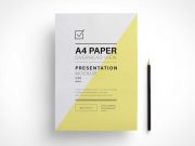 A4 Overhead Paper PSD Mockup