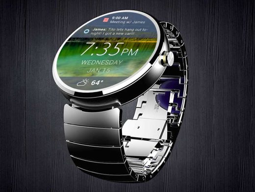 Android Smart Watch Wearable PSD Mockup