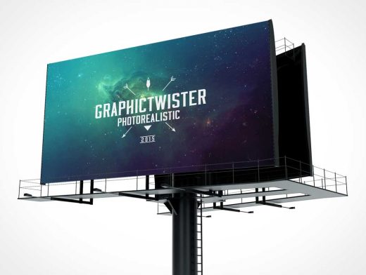 Billboard PSD Mockup With Separated Background