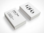 Business Card Dual Stack PSD Mockup