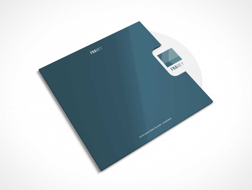 CD Disk With Sleeve Guard PSD Mockup