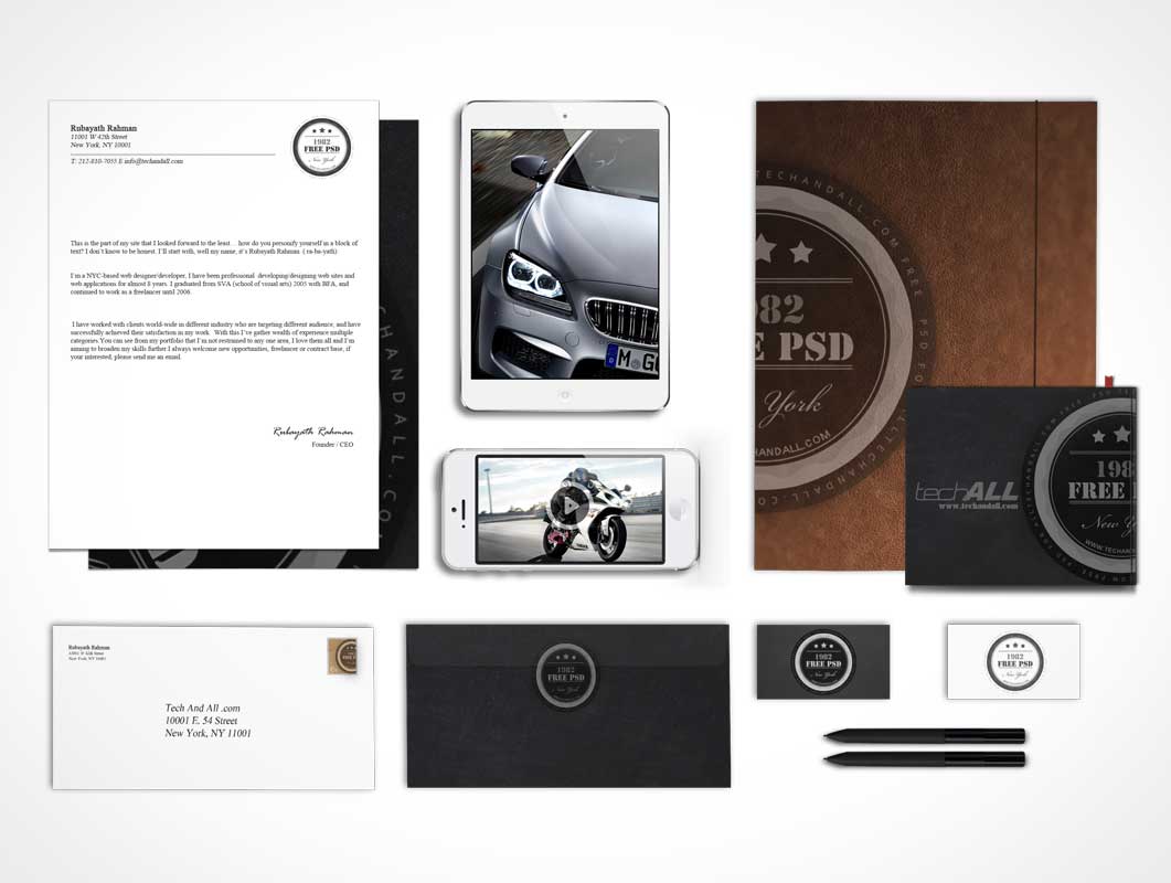 Corporate Identity For Luxury Brands PSD Mockup