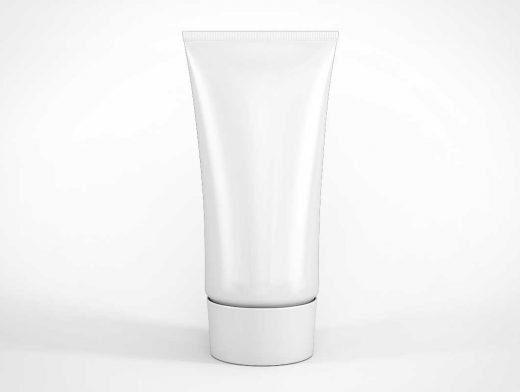 Cosmetic Cream Tube With Twist Cap PSD Mockup