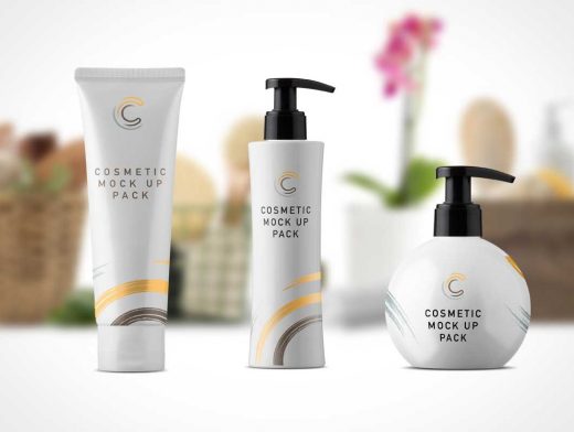 Cosmetic Packaging Mockups and Scene Creator Elements
