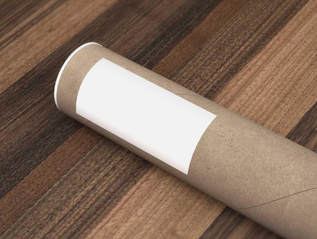 Courrier Paper Tube PSD Mockup