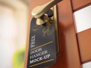 Door Hanger Privacy Notice PSD Mockup