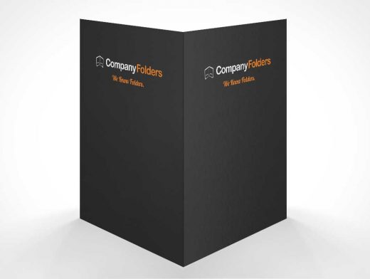 Folder Front And Back Covers PSD Mockup
