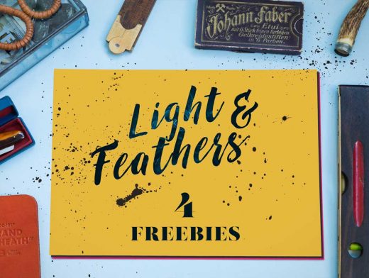 Light & Feather: 4 Free PSD Mockups