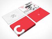 Postcard & Envelope Showcase PSD Mockup