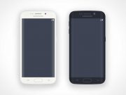 Samsung Galaxy S6 Edge Black and White PSD Mockup