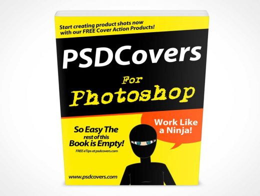 Softcover Standing Face Forward PSD Mockup
