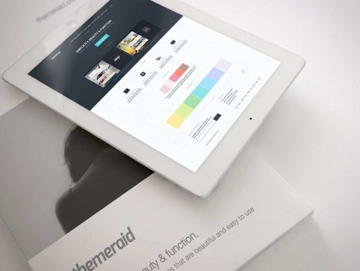 iPad Tablet & Hardcover Magazine PSD Mockup