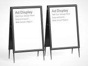 A-Frame Foldable Sign Board PSD Mockup