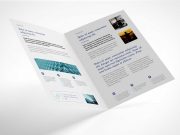 A4 Bi-Fold Brochure Covers & Inner Pages PSD Mockup