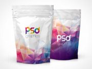 Foil Pouch Zip Seal Front Covers PSD Mockup