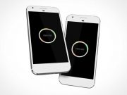 Google Pixel Smartphones Rendered In 3D & Floating PSD Mockup