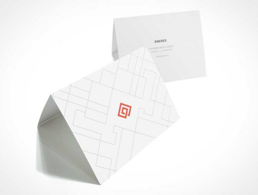Greeting Cards Offset Product Shot PSD Mockup
