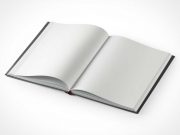 Hardcover Textbook With Dust Jacket Sleeve PSD Mockup