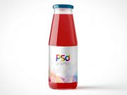 Juice Bottle With Glass Body PSD Mockup