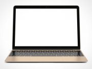 MacBook Air Gold Body Front View PSD Mockup