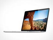 MacBook Pro Retina Screen Right Side Shot PSD Mockup