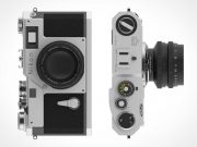 Nikon Film Camera Top & Front View PSD Mockup
