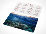 Pocket Calendar & Business Card PSD Mockup