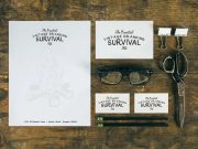 Vintage Stationery Survival Kit PSD Mockup
