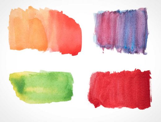 10 Watercolor Texture Forms PSD Mockup