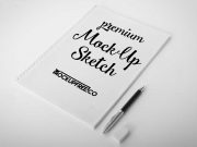 6 Sketch Book Layouts PSD Mockup